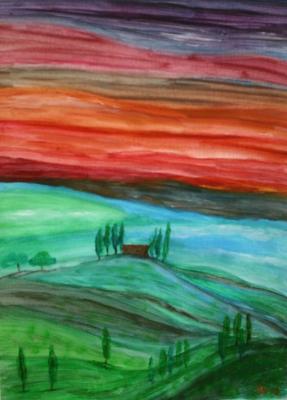 Abendstimmung Toskana - Josef Wimmer - Array auf Array - Array - Array Abendstimmung Toskana - Josef Wimmer - Array auf Array - Array - Array