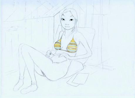 Aktzeichnung in Blei und Aquarell -  MiauMiau - Array auf Array - Array - 