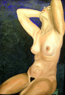 Akt auf Sessel sitzend - Hans Zwicker - Array auf Array - Array - Akt auf Sessel sitzend - Hans Zwicker - Array auf Array - Array -