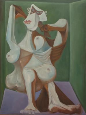 sitzende Frau nach Picasso - Unrein - Array auf Array - Array - Array sitzende Frau nach Picasso - Unrein - Array auf Array - Array - Array