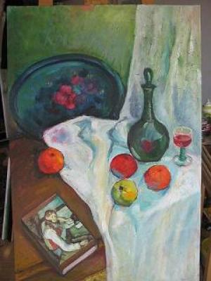 Stilleben mit Weinkaraffe - Alex Wotschall - Array auf Array - Array - Stilleben mit Weinkaraffe - Alex Wotschall - Array auf Array - Array -