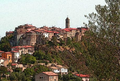 Dorf mit Kirche - Timm-H. Wemper - auf - Array - Dorf mit Kirche - Timm-H. Wemper - auf - Array -