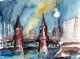 Oberbaumbrücke Berlin - Inken-Susann Höppner - Aquarell auf Papier - Stadtansichten-Sonstiges - Oberbaumbrücke Berlin - Inken-Susann Höppner - Aquarell auf Papier - Stadtansichten-Sonstiges -