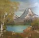---Hütte am See - Gerhard Titz - Ãl auf Hartfaser - Landschaft - ---Hütte am See - Gerhard Titz - Ãl auf Hartfaser - Landschaft -