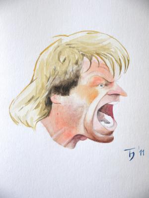 Oliver Kahn Karikatur - Thomas Honermont - Array auf - - Oliver Kahn Karikatur - Thomas Honermont - Array auf - -
