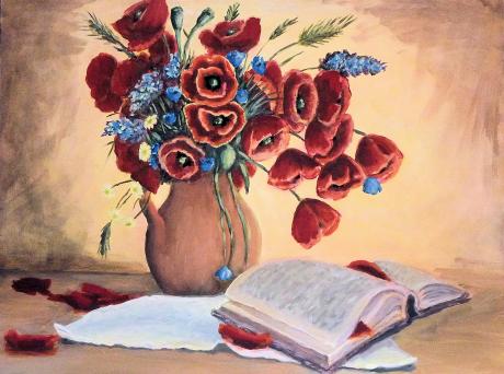 Naturmort mit Mohn - Eduard Kyrsanov - Array auf Array - Array - Naturmort mit Mohn - Eduard Kyrsanov - Array auf Array - Array -