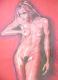 Akt in Rot - Anette Giering - Sonstiges auf Papier - weiblich - 