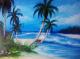 Palmenstrand - Michael Keissner - Acryl auf Leinwand - Meer - Palmenstrand - Michael Keissner - Acryl auf Leinwand - Meer -