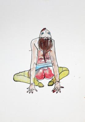 Zeichnung Nude 04 (Aquarellpapier, Tusche, 24x34) - Wolfgang Bretschneider - Array auf Array - Array - Zeichnung Nude 04 (Aquarellpapier, Tusche, 24x34) - Wolfgang Bretschneider - Array auf Array - Array -