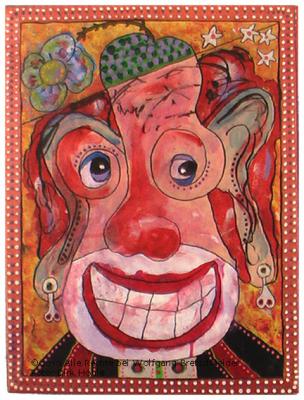 Gelber Clown (Acryl on Canvas; 36x48) - Wolfgang Bretschneider - Array auf Array - Array - Gelber Clown (Acryl on Canvas; 36x48) - Wolfgang Bretschneider - Array auf Array - Array -