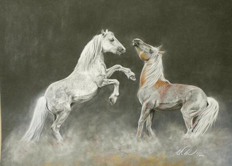 kämpfende Pferde - Ursula Thuleweit Laranjeiro - Array auf Array - Array - Array kämpfende Pferde - Ursula Thuleweit Laranjeiro - Array auf Array - Array - Array