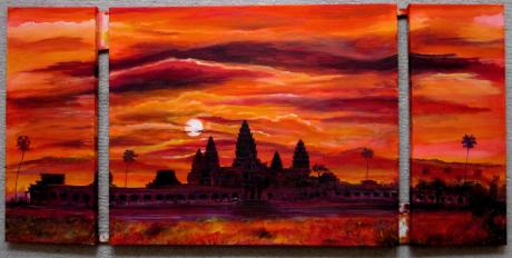 Sunrise at Angkor Wat - peter paint - Array auf Array - Array - Array Sunrise at Angkor Wat - peter paint - Array auf Array - Array - Array