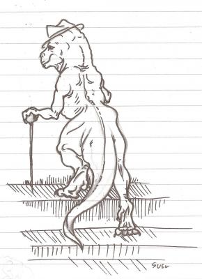 Saurier mit Hut - Susu Zeck - auf - Array - Saurier mit Hut - Susu Zeck - auf - Array -