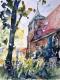Kirchhof in Buchholz - Barbara Pommerenke - Aquarell auf Papier - Architektur-Geschichte-Religion-Garten-Sommer-Sonne - Gegenständlich Kirchhof in Buchholz - Barbara Pommerenke - Aquarell auf Papier - Architektur-Geschichte-Religion-Garten-Sommer-Sonne - Gegenständlich