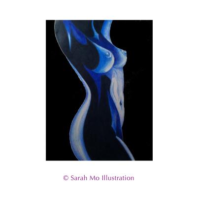 Akt Weiblich Blau - Sarah Mo Illustration - auf - Array - Akt Weiblich Blau - Sarah Mo Illustration - auf - Array -