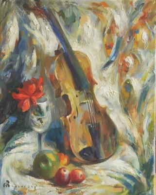 Geige und rote Blume. - Anatoliy Rozhansky - auf - Array - Geige und rote Blume. - Anatoliy Rozhansky - auf - Array -