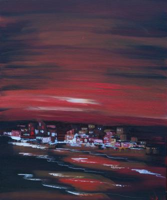 Fischerdorf bei anbrechender Dunkelheit - wolfgang mayer - Array auf - Array - Array Fischerdorf bei anbrechender Dunkelheit - wolfgang mayer - Array auf - Array - Array