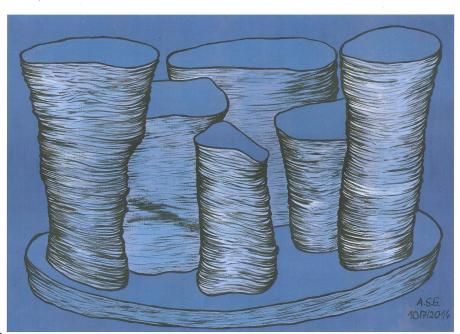 Blaue Steininsel - Annegret Sigrid Gick - Array auf Array - Array - Array Blaue Steininsel - Annegret Sigrid Gick - Array auf Array - Array - Array