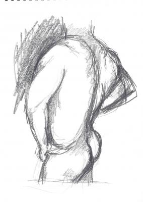 seitlicher Akt - Skizze - Michael Haack - Array auf  - Array - 