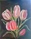 Tulpen - Karola Machnicka - Acryl-Ãl auf Nessel - Blumen-Abend - Realismus Tulpen - Karola Machnicka - Acryl-Ãl auf Nessel - Blumen-Abend - Realismus