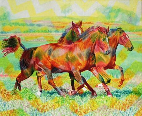 Drei Pferde - Fred Hahn - Array auf Array - Array - Array Drei Pferde - Fred Hahn - Array auf Array - Array - Array