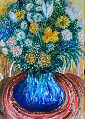 Blumenstrauß in blauer Vase - Wolfgang Blümel - Array auf Array - Array - Blumenstrauß in blauer Vase - Wolfgang Blümel - Array auf Array - Array -