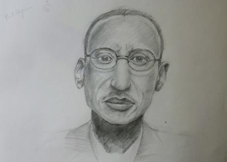 Portraitstudie (Paul Kagame) - Nagip Naxhije Papazi - Array auf Array - - Array Portraitstudie (Paul Kagame) - Nagip Naxhije Papazi - Array auf Array - - Array